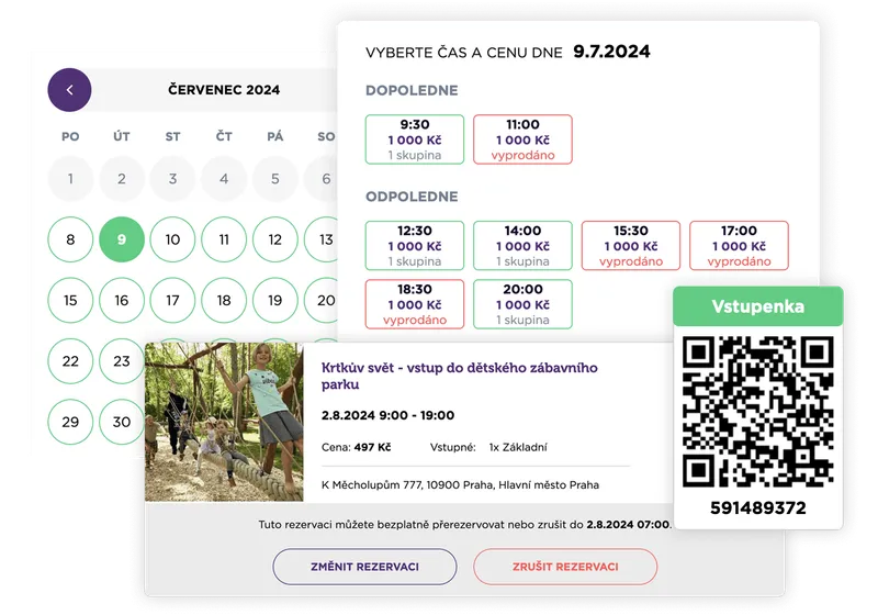 Rezervační widget na webu pro paintball