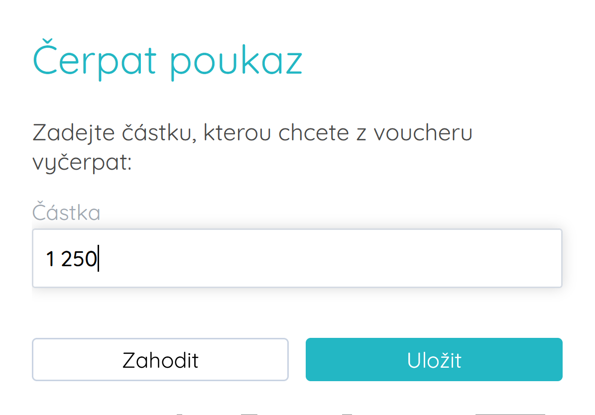 Manuální uplatnění voucheru 2